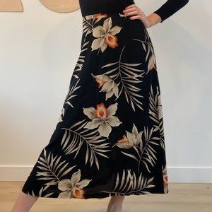 Jones New York 100% Silk Midi Skirt